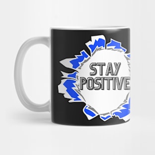 Stay Positive Purple and Gray Mug